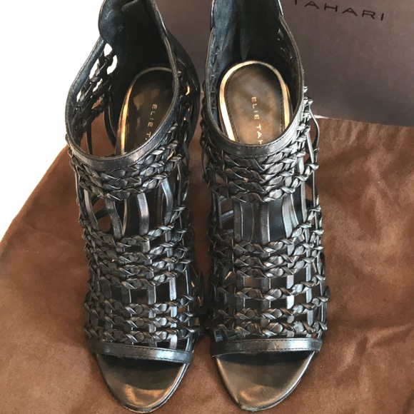 Elie Tahari black caged Heel size 8 - Picture 6 of 8